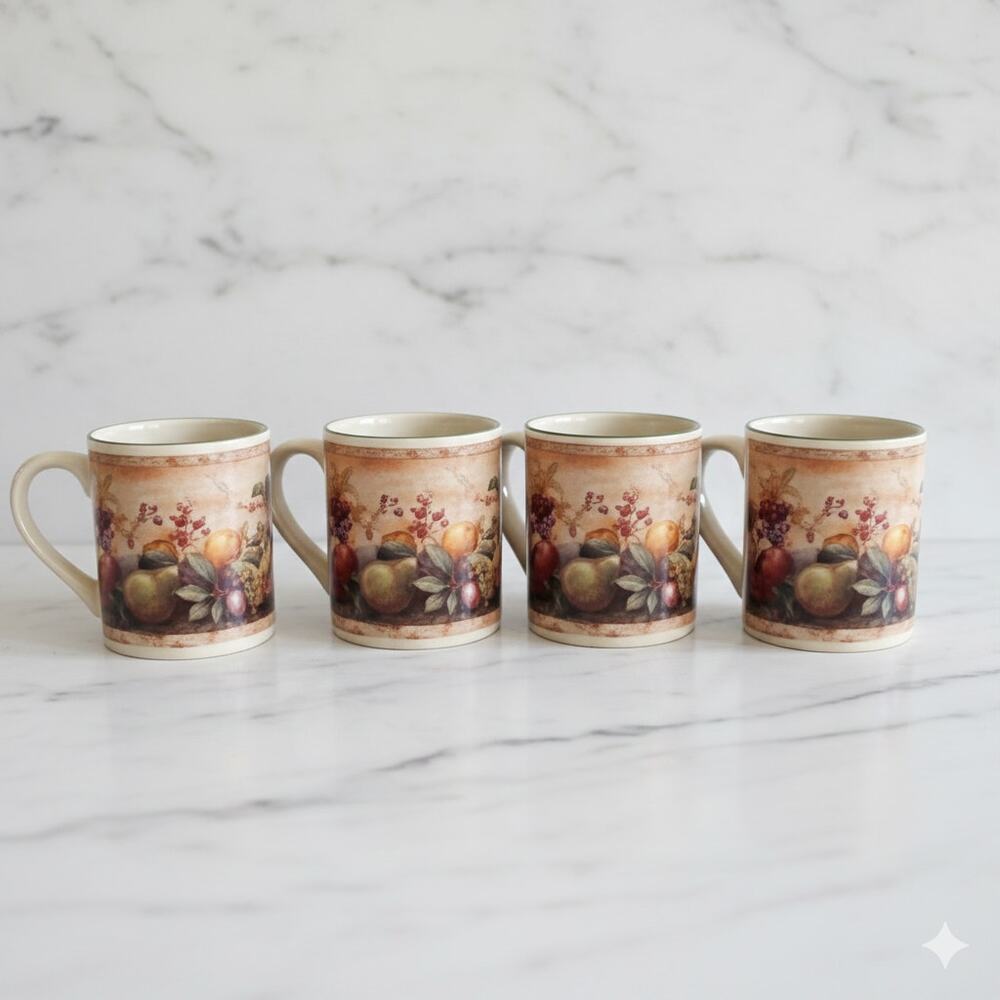 Certified International · 12oz · Pamela Gladding Fruit Medley · Set of 4